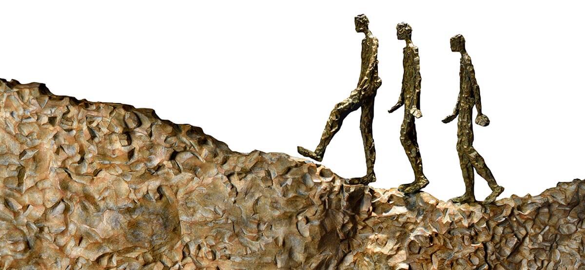Cadence bronze sculpture by French sculptor Val - Valérie Goutard - with Sculptureval