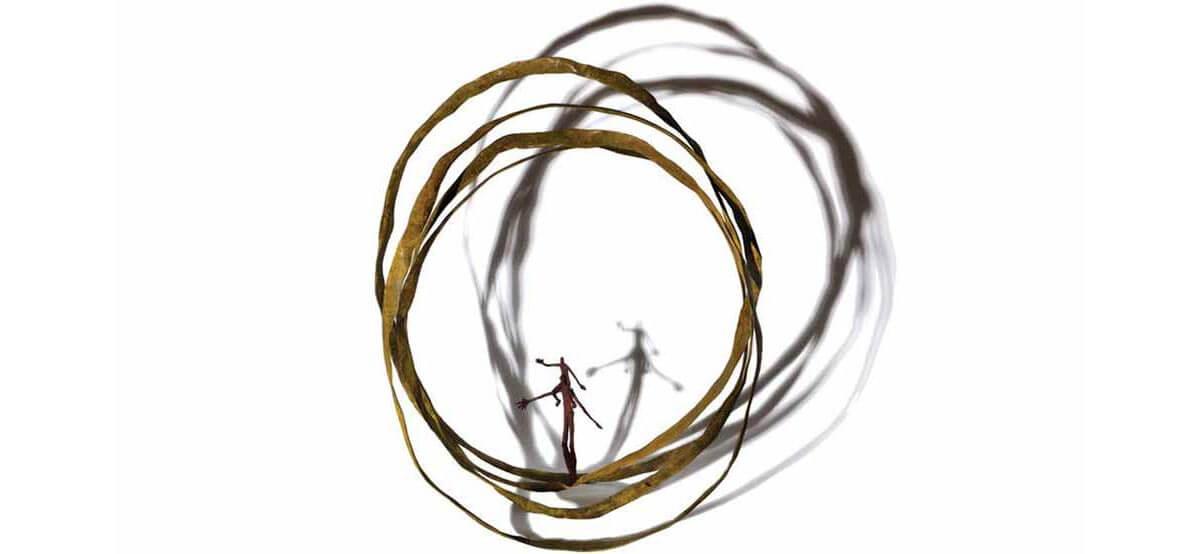 Circles bronze sculpture by French sculptor Val - Valérie Goutard - with Sculptureval