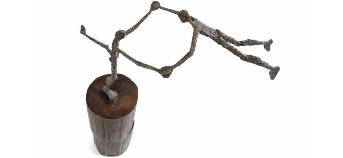 I love you bronze sculpture by French sculptor Val - Valérie Goutard - with Sculptureval