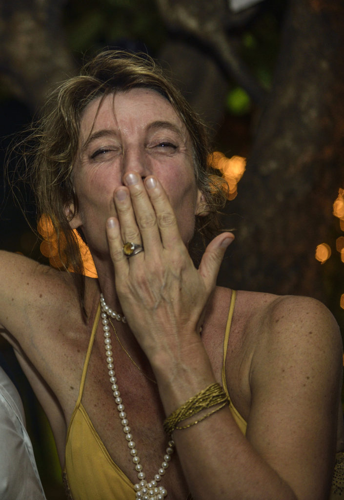 French sculptor Val - Valérie Goutard - with Sculptureval