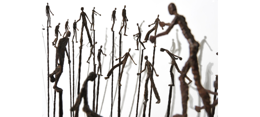 Theatre of life by French sculptor Val - Valérie Goutard - with Sculptureval