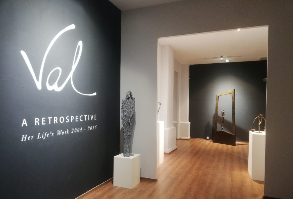 Exhibitions of French sculptor Val - Valérie Goutard - at the REDSEA Gallery, Philippe Staib Gallery and CAFA with Sculptureval