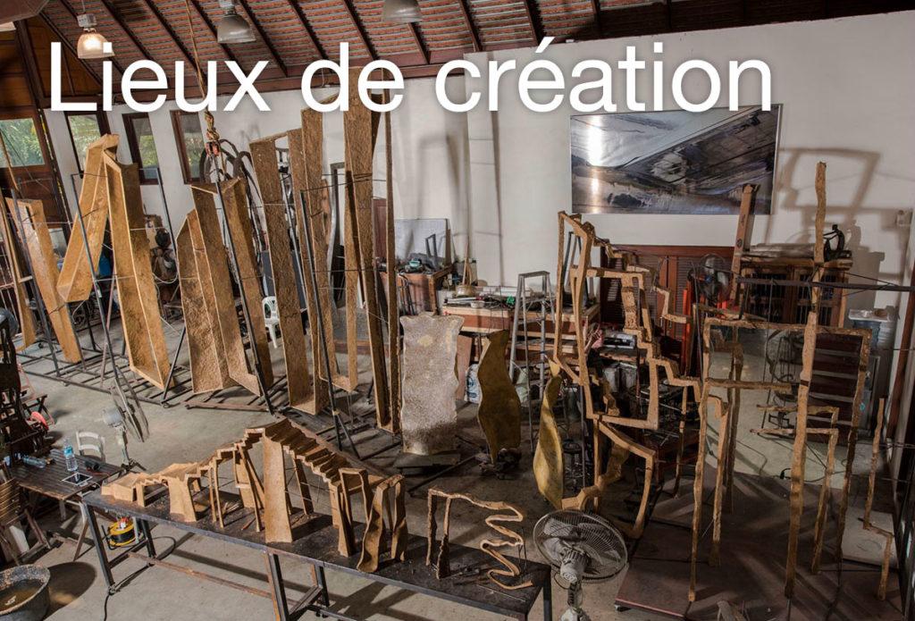 Atelier d’art, fonderies d’art du bronze et avec les maîtres verriers de la sculpteure française Val – Valérie Goutard – avec Sculptureval